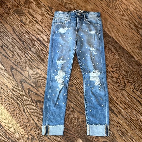 Joe’s jeans The Smith mid rise ankle straight with pearls size 24 - Picture 2 of 7